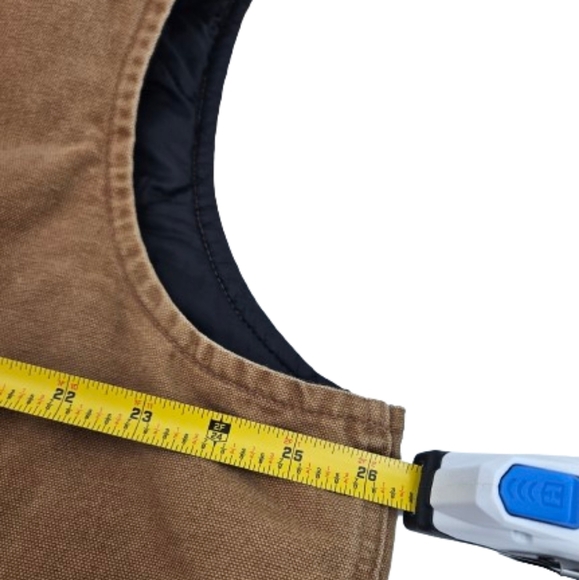 🔥VTG Carhartt Men's Brown Tan Canvas Duck Full Zip Vest Size 2XL - Picture 6 of 11